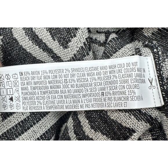 Forever 21 Dress Women Size Medium Black Knit Geometric 3/4 Sleeve Sheath NEW - Picture 7 of 8